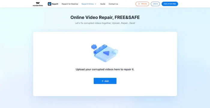 upload a blurry video into repairit online video repair